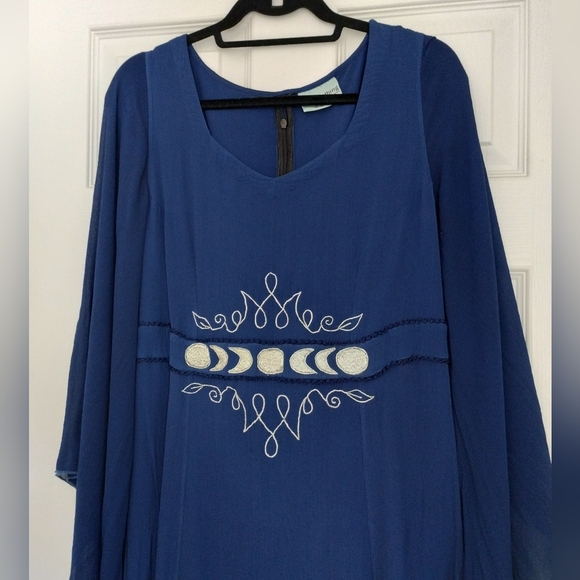 Holy Clothing Selene Maxi Moon Blue Women's Dress Size XL/1X Priestess Cosplay - Picture 2 of 15